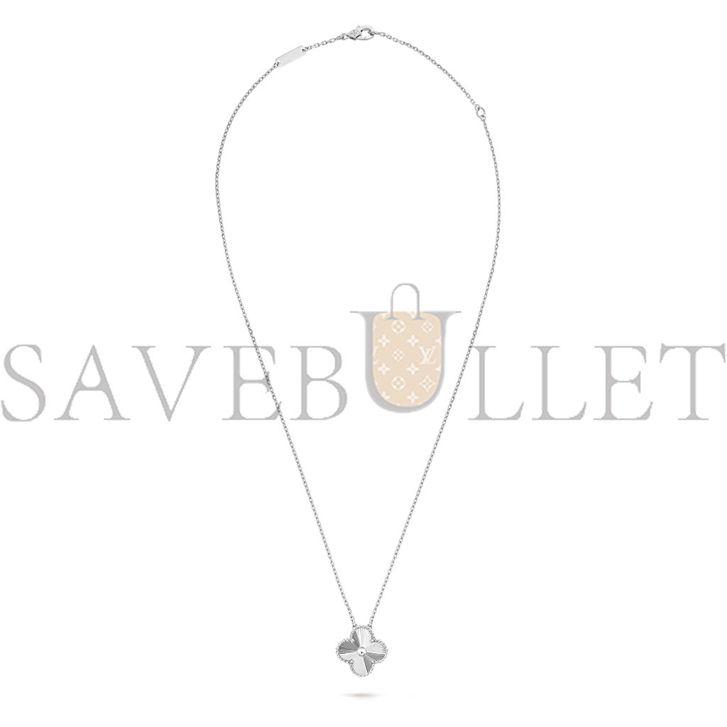 VAN CLEEF ARPELS VINTAGE ALHAMBRA PENDANT 18K WHITE GOLD VCARP9XG00 VAN CLEEF ARPELS VINTAGE ALHAMBRA PENDANT 18K WHITE GOLD VCARP9XG00